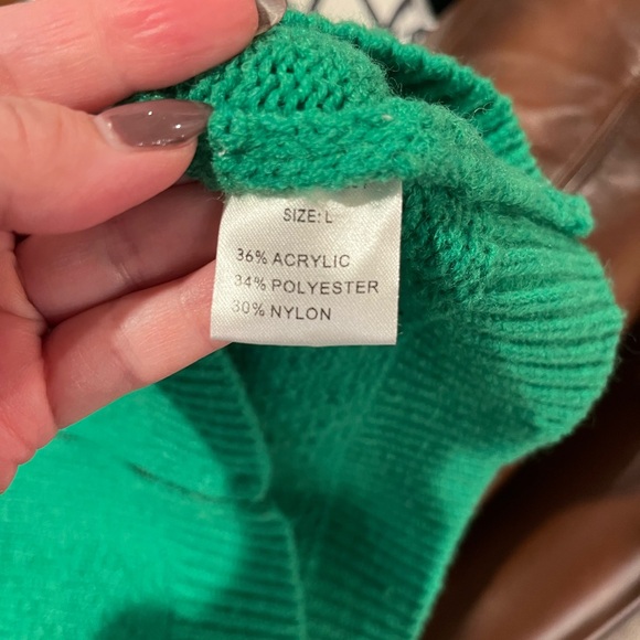 VEVERET Green Zip Up Sweater Cardigan Large - Picture 3 of 8